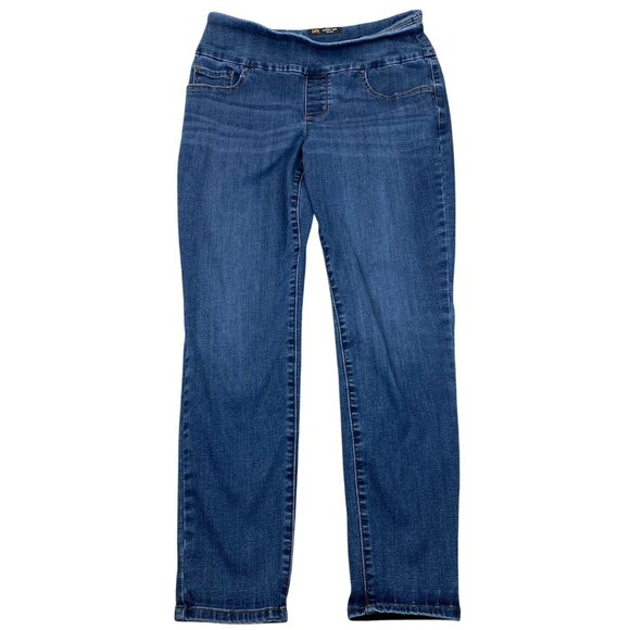 Lee Women's Jeans Size 8 30x27 Measured Pull-On Medium Blue Denim - Picture 1 of 9